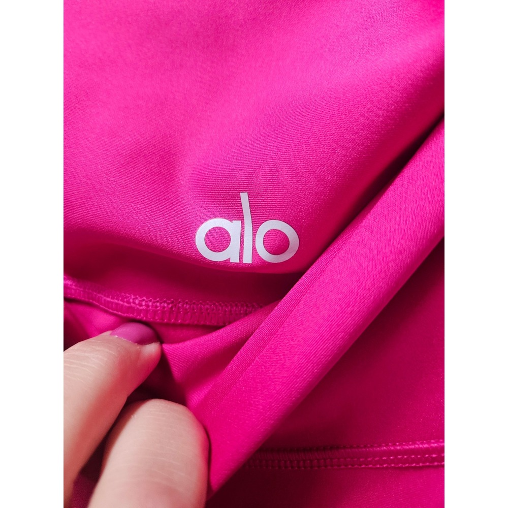 Alo Yoga High Waist Airbrush Leggings Pink Womens Medium W5473R - Picture 3 of 4
